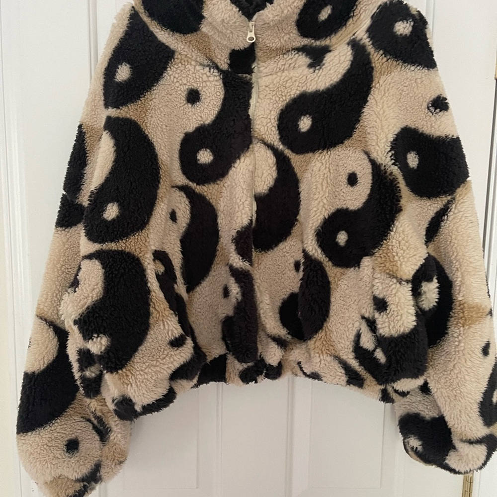 Yin Yang fleece jacket
